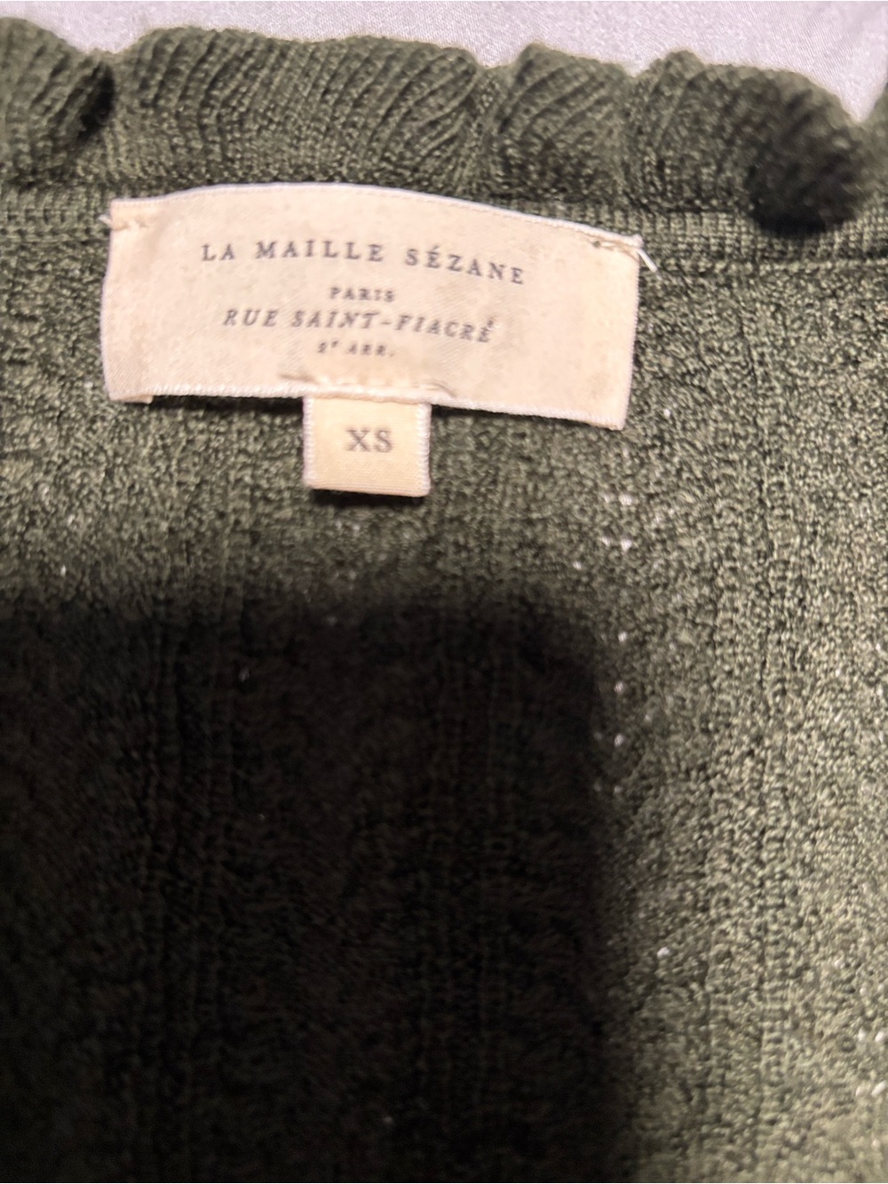 La Maille Sézane Olive Green Knit Sweater - Picture 10 of 13